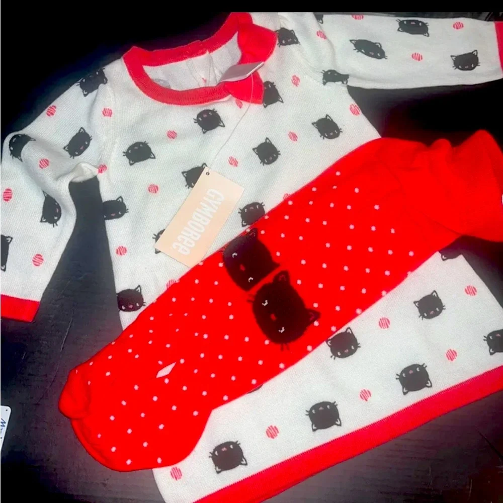 Infant Gymboree black cat dress